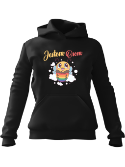 Bluza Męska z kapturem Jestem Osom Czarna - Śmieszne gadżety z Nadrukami ?