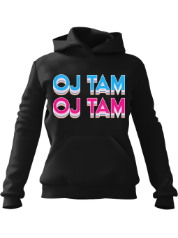 Bluza Męska z kapturem Oj Tam Oj Tam Czarna - Śmieszne gadżety z Nadrukami ?