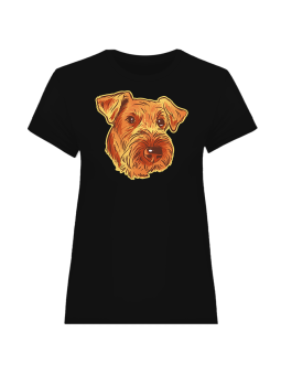 Koszulka Koszulka Damska Pies Airedale Terrier Czarna - Śmieszne T-Shirty z Nadrukami ?