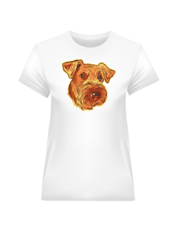 Koszulka Koszulka Damska Pies Airedale Terrier Biała - Śmieszne T-Shirty z Nadrukami ?