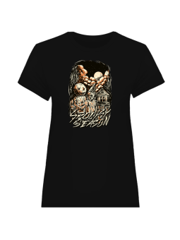 Koszulka Koszulka Damska Spooky Season Czarna - Śmieszne T-Shirty z Nadrukami ?