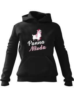 Bluza Damska z kapturem Panna Młoda Czarna - Modna Odzież z Nadrukami ?