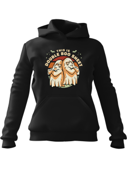 Bluza Damska z kapturem Double Boo Czarna - Modna Odzież z Nadrukami ?