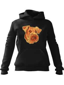 Bluza Damska z kapturem Pies Airedale Terrier Czarna - Modna Odzież z Nadrukami ?