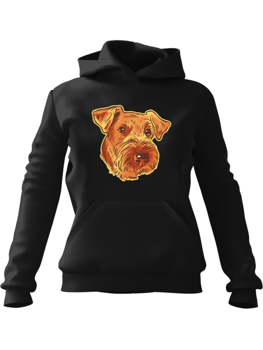 Bluza Damska z kapturem Pies Airedale Terrier Czarna - Modna Odzież z Nadrukami ?
