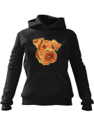 Bluza Damska z kapturem Pies Airedale Terrier Czarna - Modna Odzież z Nadrukami ?