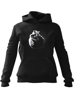 Bluza Damska z kapturem Planeta Panda Czarna - Modna Odzież z Nadrukami ?