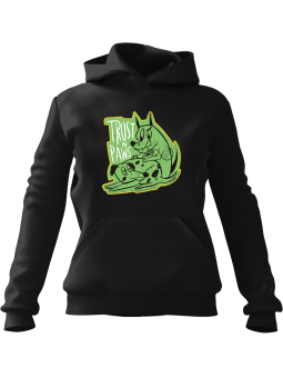 Bluza Damska z kapturem Pies Tatuażysta Czarna - Modna Odzież z Nadrukami ?