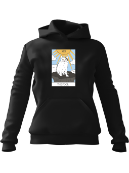 Bluza Męska z kapturem Tarot Kot Czarna - Śmieszne gadżety z Nadrukami ?