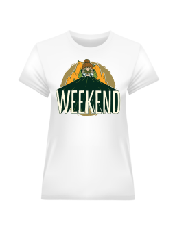 Koszulka Koszulka Damska Weekend Biała - Śmieszne T-Shirty z Nadrukami ?