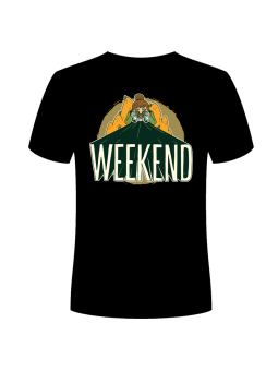 Koszulka Koszulka Męska Weekend Czarna - Śmieszne T-Shirty z Nadrukami ?