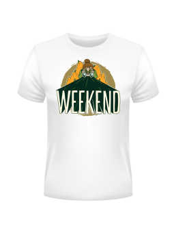 Koszulka Koszulka Męska Weekend Biała - Śmieszne T-Shirty z Nadrukami ?