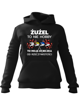 Bluza Męska z kapturem Żużel To Nie Hobby Czarna - Śmieszne gadżety z Nadrukami ?