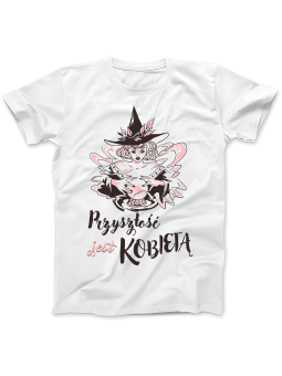 Koszulka Koszulka Damska Przyszłość Jest Kobietą Biała - Śmieszne T-Shirty z Nadrukami ?