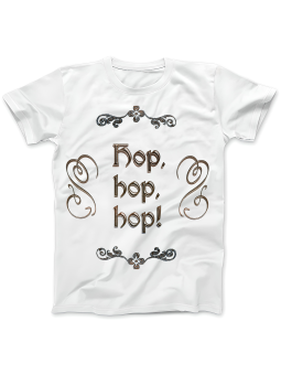 Koszulka Koszulka Damska 1670 Hop, hop, hop! Biała - Śmieszne T-Shirty z Nadrukami ?