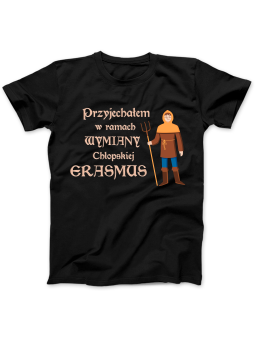 Koszulka Koszulka Damska 1670 Erasmus Czarna - Śmieszne T-Shirty z Nadrukami ?