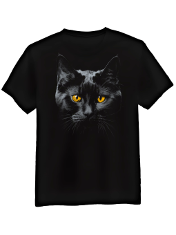 Koszulka Koszulka Męska Realistyczny Czarny Kot Czarna - Śmieszne T-Shirty z Nadrukami ?