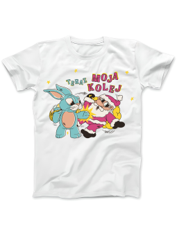 Koszulka Koszulka Damska Teraz Moja Kolej Biała - Śmieszne T-Shirty z Nadrukami ?