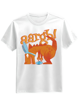 Koszulka Koszulka Męska Dinozaur z Jajkiem Biała - Śmieszne T-Shirty z Nadrukami ?