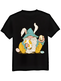 Koszulka Koszulka Męska Wielkanocny Gnom Czarna - Śmieszne T-Shirty z Nadrukami ?