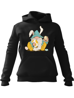 Bluza Męska z kapturem Wielkanocny Gnom Czarna - Śmieszne gadżety z Nadrukami ?