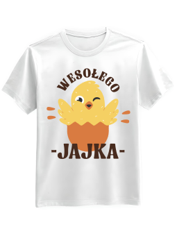 Koszulka Koszulka Męska Wesołego Jajka Biała - Śmieszne T-Shirty z Nadrukami ?