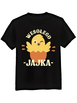 Koszulka Koszulka Męska Wesołego Jajka Czarna - Śmieszne T-Shirty z Nadrukami ?