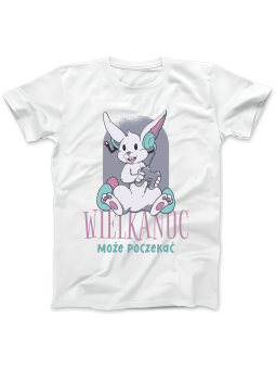 Koszulka Koszulka Damska Wielkanoc Może Poczekać Biała - Śmieszne T-Shirty z Nadrukami ?