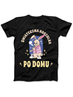 Koszulka Koszulka Damska Wielkanoc Świąteczna Koszulka Po Domu Czarna - Śmieszne T-Shirty z Nadrukami ?