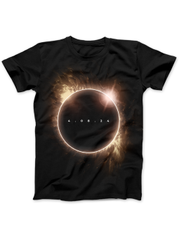 Koszulka Koszulka Damska Zaćmienie Słońca 2024 Czarna - Śmieszne T-Shirty z Nadrukami ?