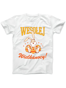 Koszulka Koszulka Damska Wesołej Wielkanocy Biała - Śmieszne T-Shirty z Nadrukami ?