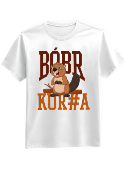 Koszulka Koszulka Męska Bóbr Kura Biała - Śmieszne T-Shirty z Nadrukami ?