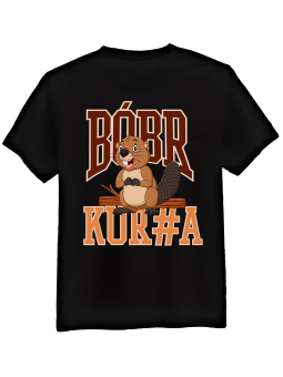 Koszulka Koszulka Męska Bóbr Kura Czarna - Śmieszne T-Shirty z Nadrukami ?