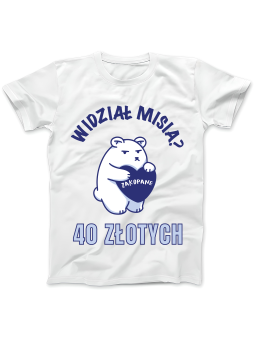 Koszulka Koszulka Damska Widział Misia Biała - Śmieszne T-Shirty z Nadrukami ?