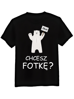 Koszulka Koszulka Męska Chcesz Fotkę Czarna - Śmieszne T-Shirty z Nadrukami ?