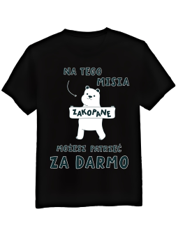 Koszulka Koszulka Męska Możesz Patrzeć Za Darmo Czarna - Śmieszne T-Shirty z Nadrukami ?