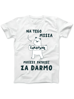 Koszulka Koszulka Damska Możesz Patrzeć Za Darmo Biała - Śmieszne T-Shirty z Nadrukami ?