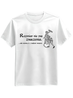 Koszulka Koszulka Męska 1670 Rozmiar Nie Ma Znaczenia Biała - Śmieszne T-Shirty z Nadrukami ?