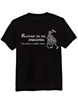 Koszulka Koszulka Męska 1670 Rozmiar Nie Ma Znaczenia Czarna - Śmieszne T-Shirty z Nadrukami ?