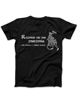 Koszulka Koszulka Damska 1670 Rozmiar Nie Ma Znaczenia Czarna - Śmieszne T-Shirty z Nadrukami ?