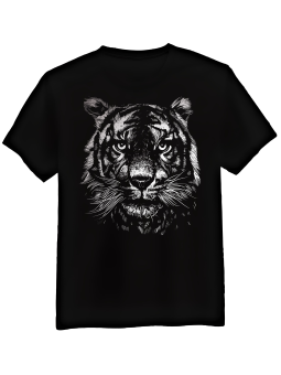 Koszulka Koszulka Męska Realistyczny Tygrys Czarna - Śmieszne T-Shirty z Nadrukami ?