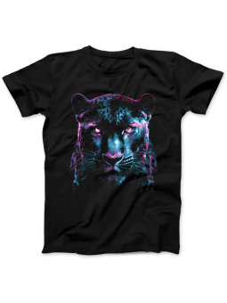 Koszulka Koszulka Damska Neonowa Pantera Czarna - Śmieszne T-Shirty z Nadrukami ?