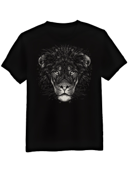 Koszulka Koszulka Męska Realistyczny Lew  Czarna - Śmieszne T-Shirty z Nadrukami ?