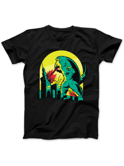 Koszulka Koszulka Damska Nosacz Godzilla Czarna - Śmieszne T-Shirty z Nadrukami ?