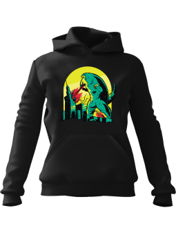 Bluza Męska z kapturem Nosacz Godzilla Czarna - Śmieszne gadżety z Nadrukami ?