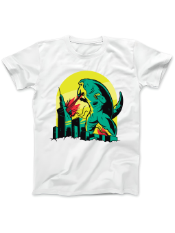 Koszulka Koszulka Damska Nosacz Godzilla Biała - Śmieszne T-Shirty z Nadrukami ?