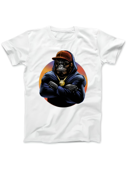 Koszulka Koszulka Damska Hip Hop Goryl Biała - Śmieszne T-Shirty z Nadrukami ?