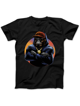 Koszulka Koszulka Damska Hip Hop Goryl Czarna - Śmieszne T-Shirty z Nadrukami ?