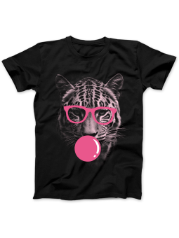 Koszulka Koszulka Damska Pantera Bubblegum Czarna - Śmieszne T-Shirty z Nadrukami ?