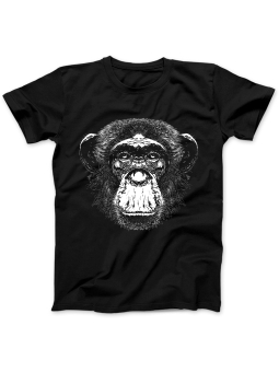 Koszulka Koszulka Damska Szympans Czarna - Śmieszne T-Shirty z Nadrukami ?